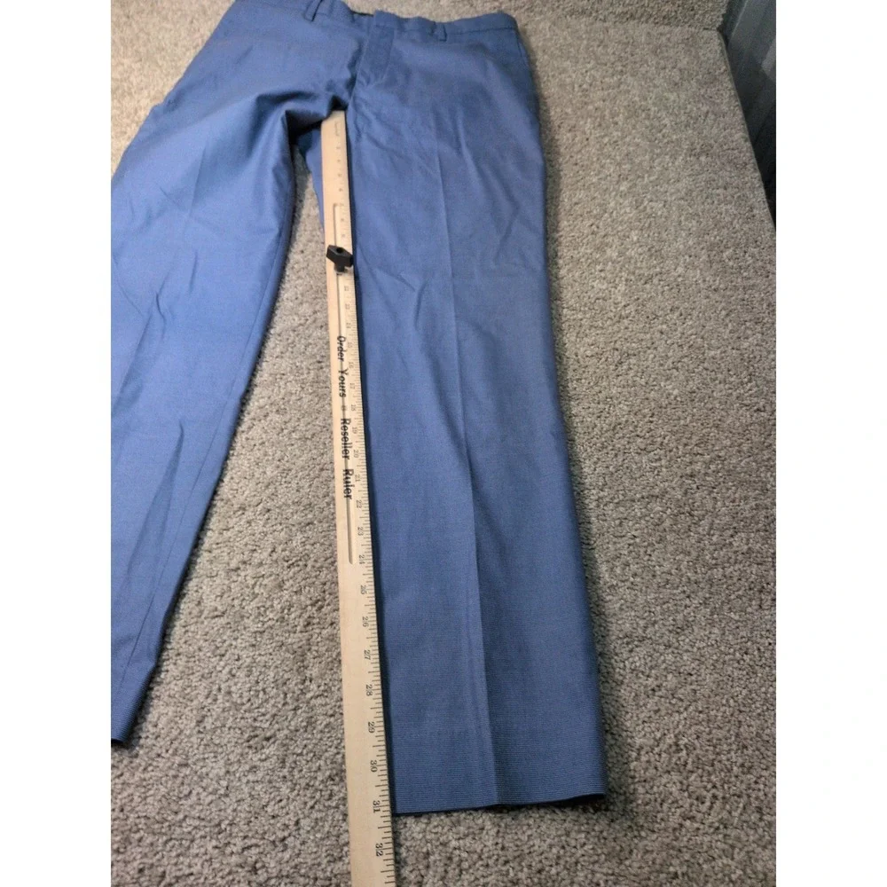 Banana Republic Slim‎ Fit Blue Micro Pattern Dress Pants Mens 33x32 Trousers